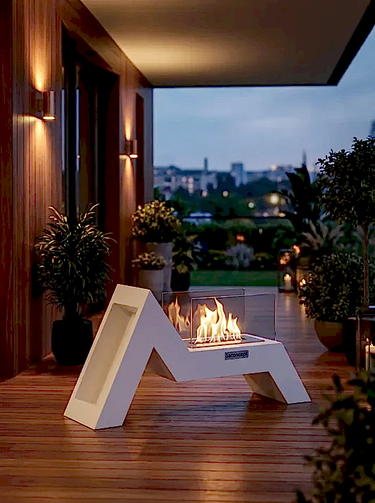AngelFire Taşınabilir Şömine (Beyaz)