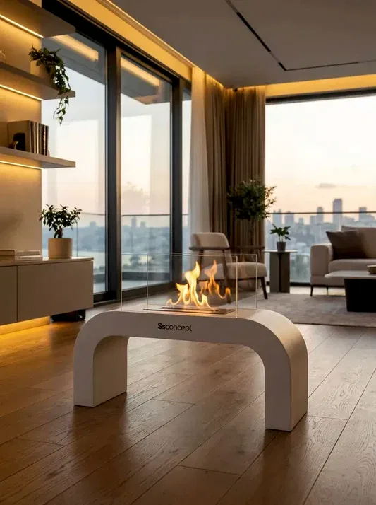 ArcFlame Taşınabilir Şömine (Beyaz)