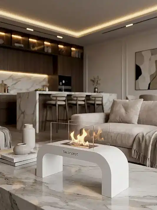 ArcFlame Taşınabilir Şömine (Beyaz)