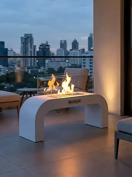 ArcFlame Taşınabilir Şömine (Beyaz)