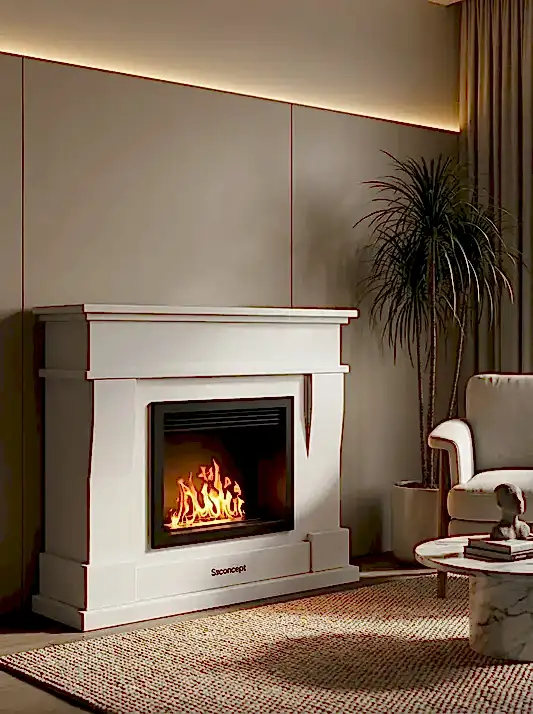 ComfortFire Taşınabilir Şömine (Beyaz)