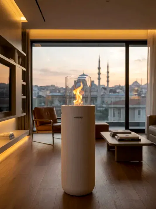 Torch A2 Taşınabilir Şömine (Beyaz)